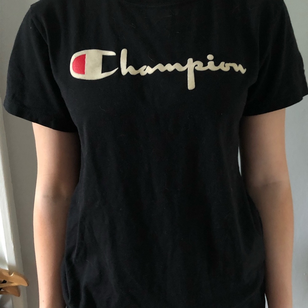 Black Vintage Champion Tee